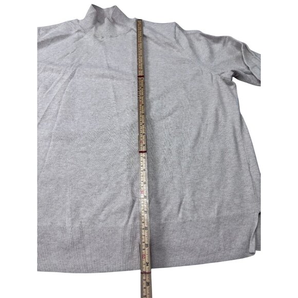 Old Navy Womens 2X Plus Mock Neck Sweater cream Cotton Blend Long Sleeve Ribbed - Picture 7 of 11